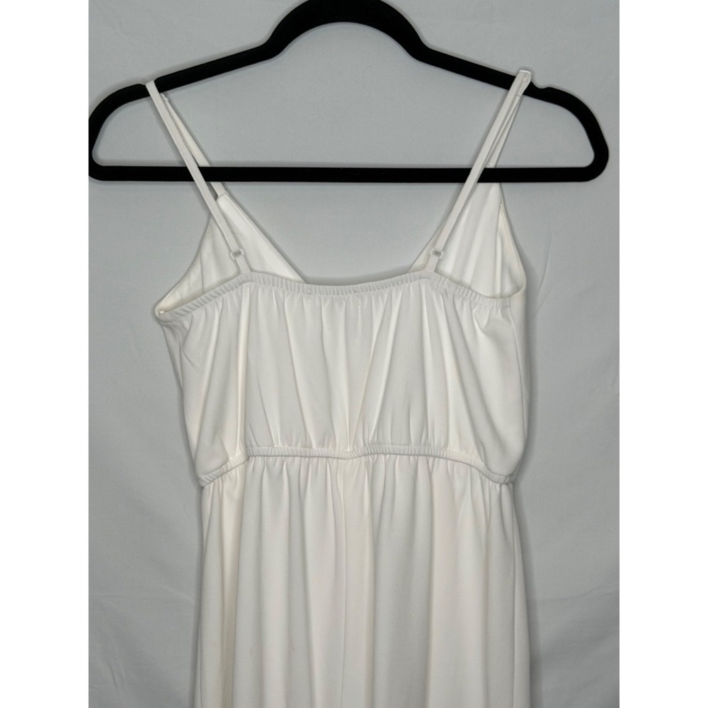 Mi ami White Wide Leg Jumpsuit XS Sleeveless‎ Faux Wrap Bridal Wedding Beach - Picture 5 of 7